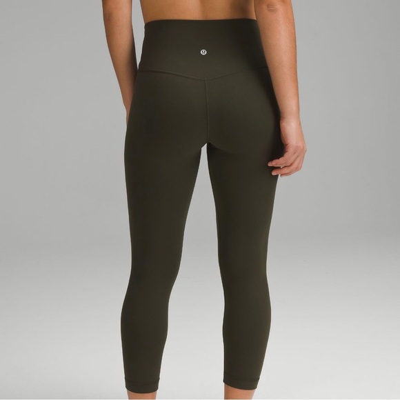 Lululemon Align High Rise Leggings 21” Dark Olive sz 4 - Picture 2 of 8